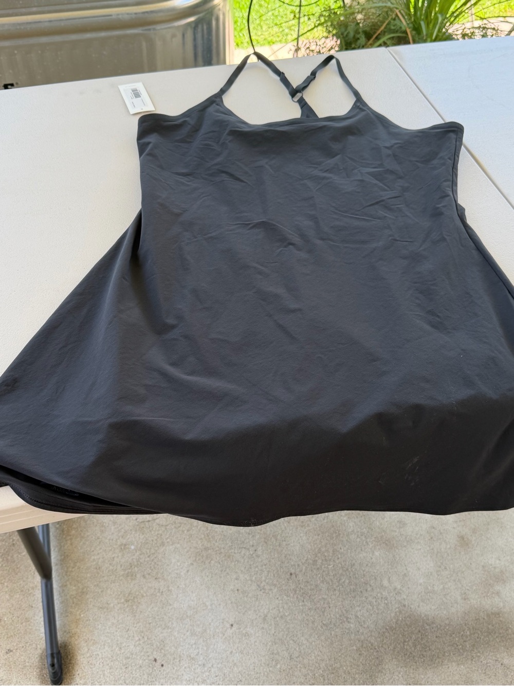Outdoor Voices Black Tank Dress with Adjustable Straps